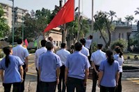 水控集團(tuán)舉行升國旗儀式，慶祝新中國成立70周年！
